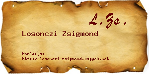 Losonczi Zsigmond névjegykártya