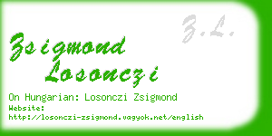 zsigmond losonczi business card